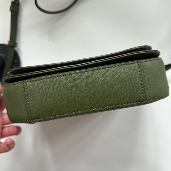Kate Spade Olive Green Saffiano Leather Flap Crossbody Bag - Picture 9 of 9